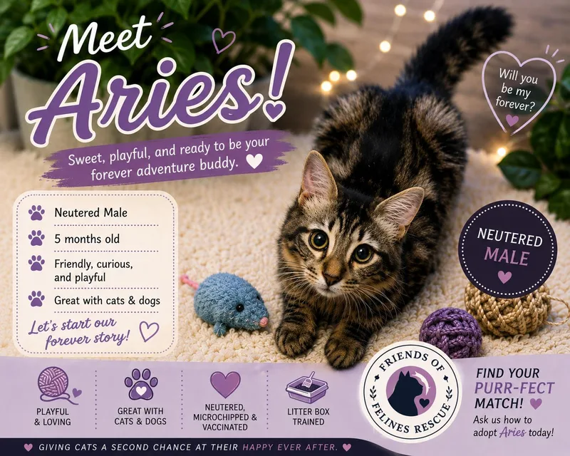 A young small-sized male Domestic Long Hair cat named Aries for adoption in Rio Linda, CA
