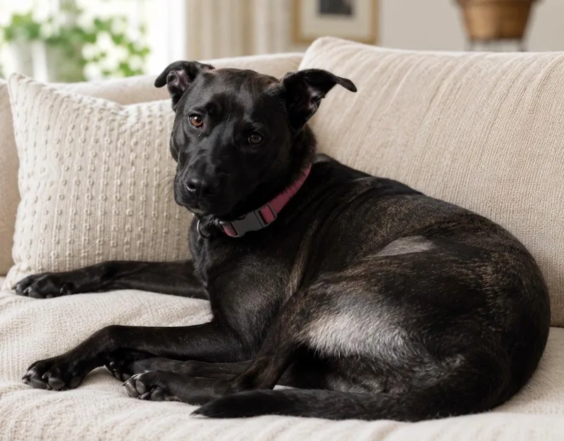 A young medium-sized female Bicolor American Staffordshire Terrier dog named Sashii for adoption in Houston, TX