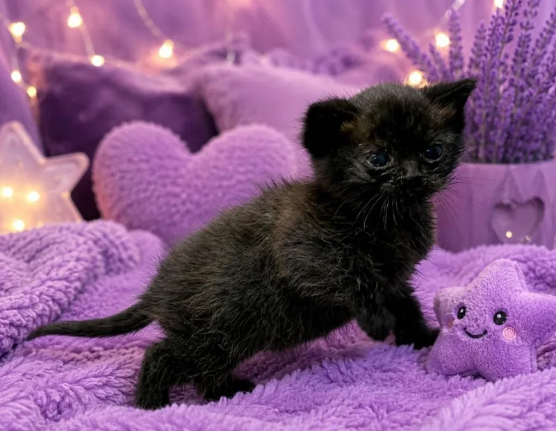 A baby small-sized female Domestic Short Hair cat named Jennifur for adoption in Washington Court House, OH
