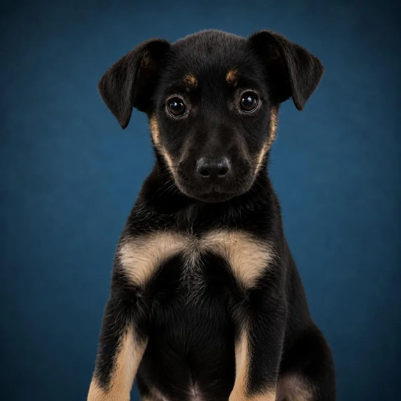 A baby small-sized female Black Mixed Breed dog named Honor for adoption in Pulaski, TN