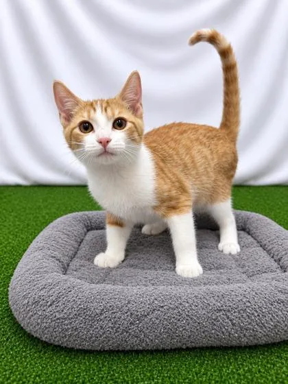 A baby small-sized male Domestic Short Hair cat named Huevos Rancheros for adoption in Covington, LA