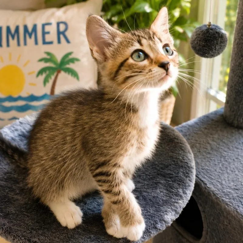 A baby small-sized male Domestic Short Hair cat named Matthew for adoption in Cumming, GA