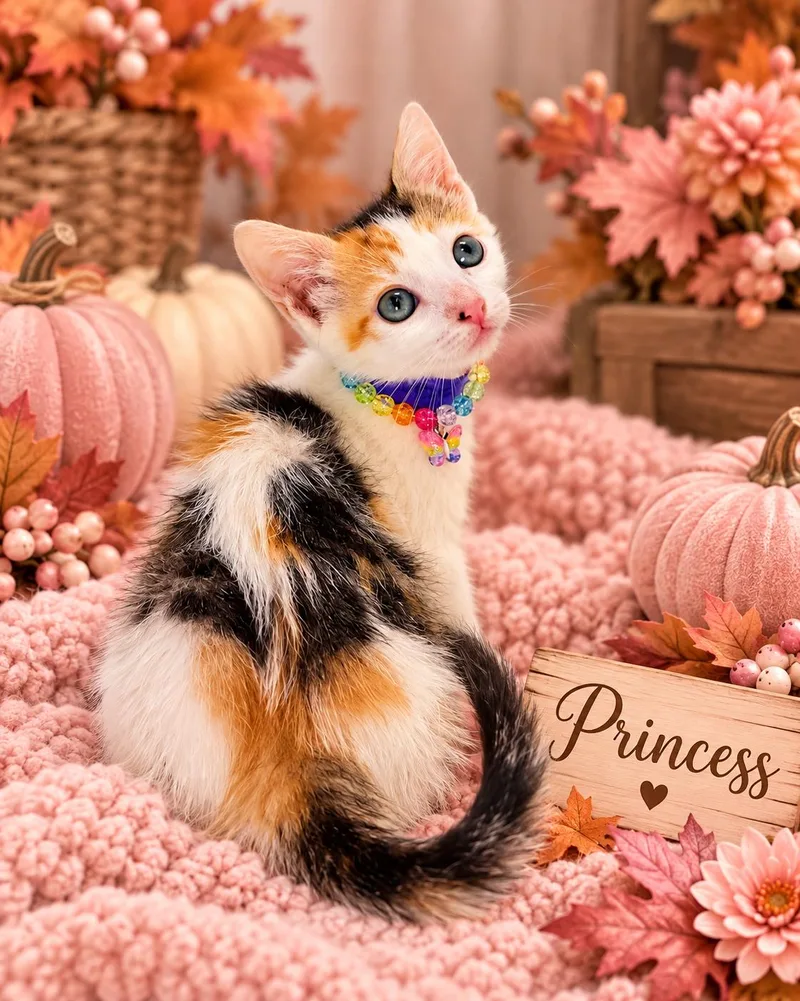 A baby small-sized female Turkish Van cat named Princess for adoption in Tavares, FL