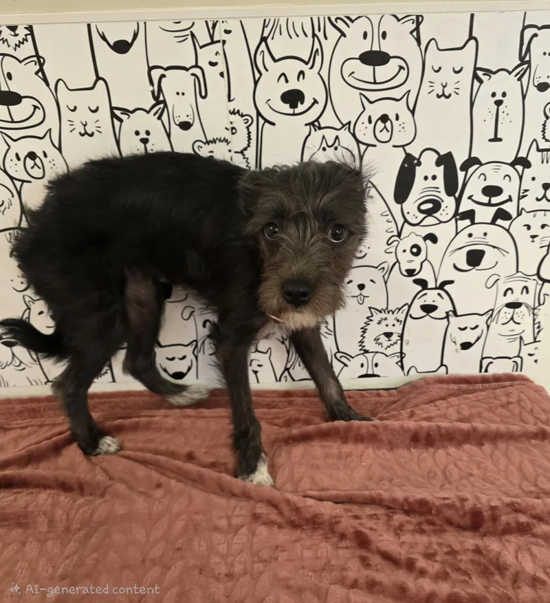 A young small-sized male Terrier dog named Snoopy for adoption in San Pedro, CA