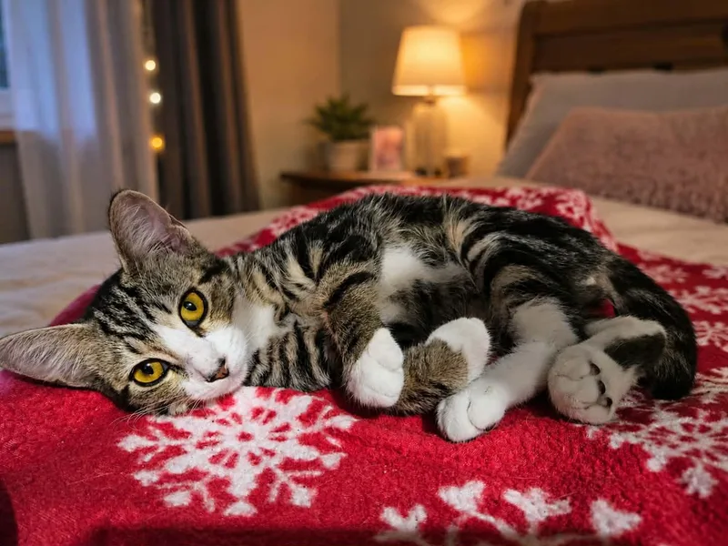 A baby medium-sized male Domestic Short Hair cat named Chalupa for adoption in Brighton, IL