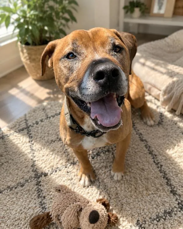 An adult large-sized male Boxer dog named Zuko for adoption in Napa, CA