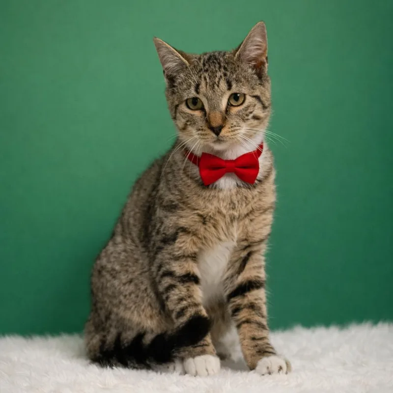 A young medium-sized female Brown / Chocolate Domestic Short Hair cat named Pop Muzik for adoption in Binghamton, NY