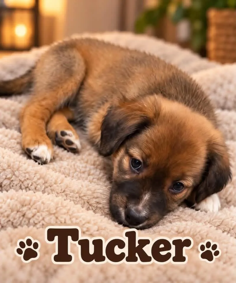 A baby medium-sized male Mixed Breed dog named Tucker for adoption in Hico, WV