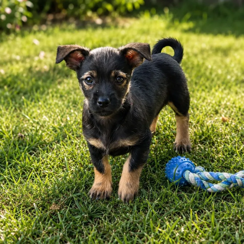 A young small-sized male Bicolor Terrier dog named Jesse for adoption in Nashville, TN