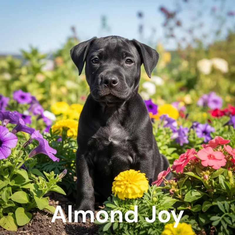 A baby medium-sized female Mixed Breed dog named Almond Joy for adoption in Charlotte, MI