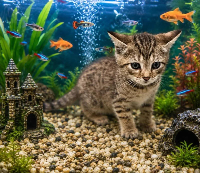 A baby small-sized female Domestic Short Hair cat named Tuna for adoption in Washington Court House, OH