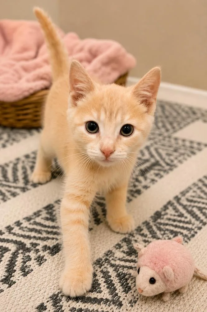 A baby small-sized male Domestic Short Hair cat named Odysseus for adoption in Homer Glen, IL