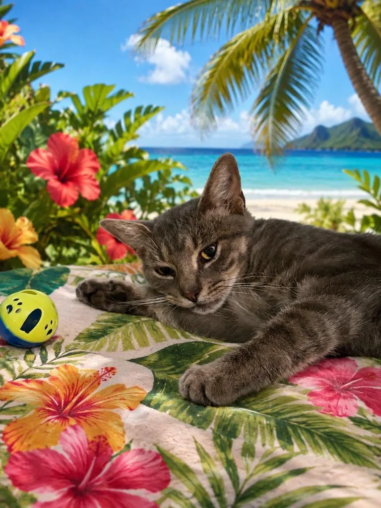 A young medium-sized male Domestic Short Hair cat named Mai Tai for adoption in Detroit, MI