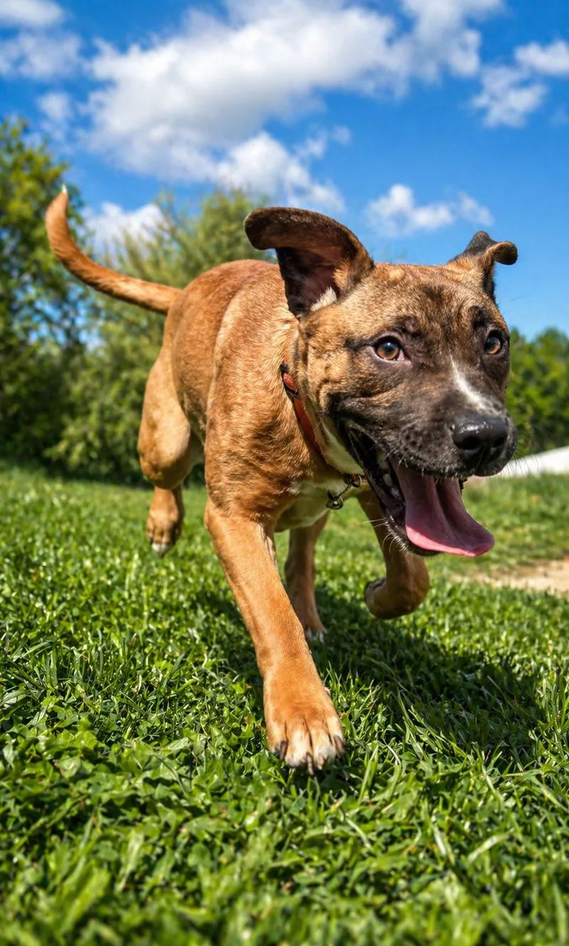 A young medium-sized female Pit Bull Terrier dog named Belle for adoption in Shinnston, WV