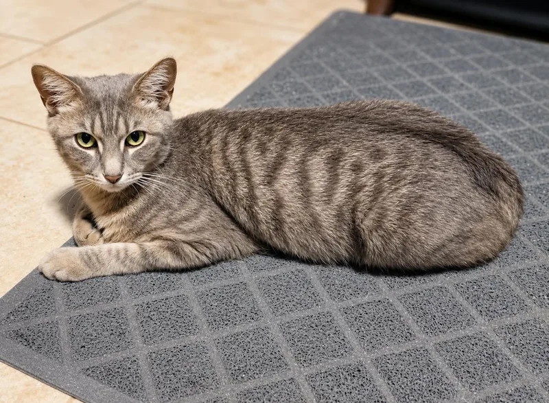 An adult large-sized female Gray / Blue / Silver Domestic Short Hair cat named Mama Pippin for adoption in DELTONA, FL