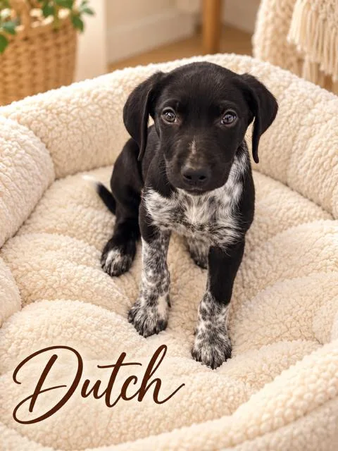 A young medium-sized male Flat-Coated Retriever dog named Dutch for adoption in Midway, UT