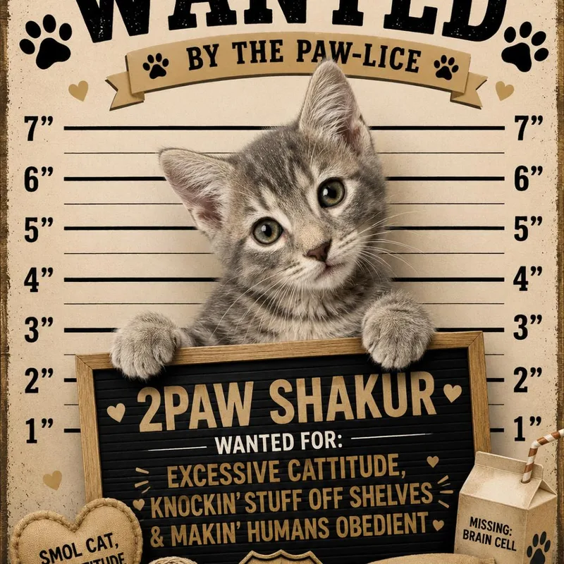 A baby small-sized female Brown / Chocolate Domestic Short Hair cat named Paw Shakur for adoption in Idaho Falls, ID