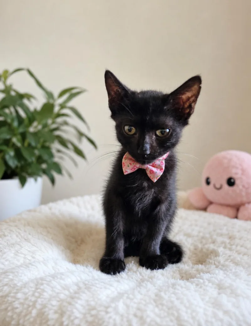 A baby small-sized male Domestic Short Hair cat named Colt for adoption in Houston, TX