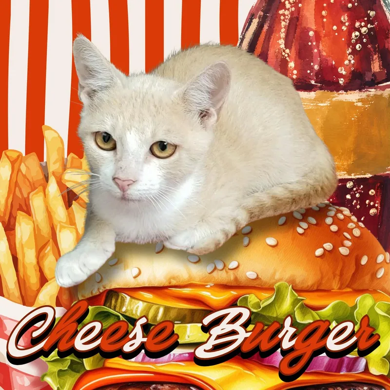 A young small-sized male Orange & White Domestic Short Hair cat named Cheese Burger for adoption in Aransas Pass, TX
