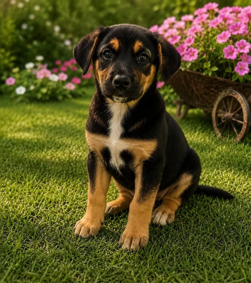 A baby medium-sized female German Shepherd Dog dog named Cece for adoption in Guntersville, AL