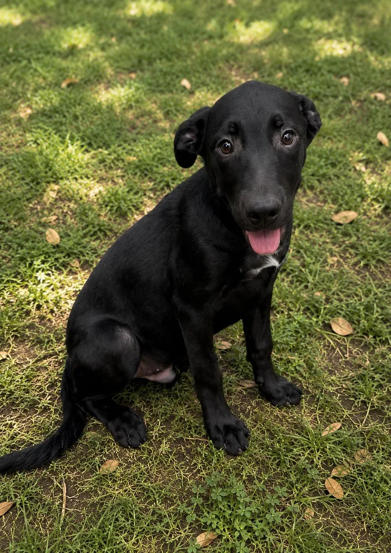 A young large-sized male Black Labrador Retriever dog named Ranger for adoption in Alexander City, AL