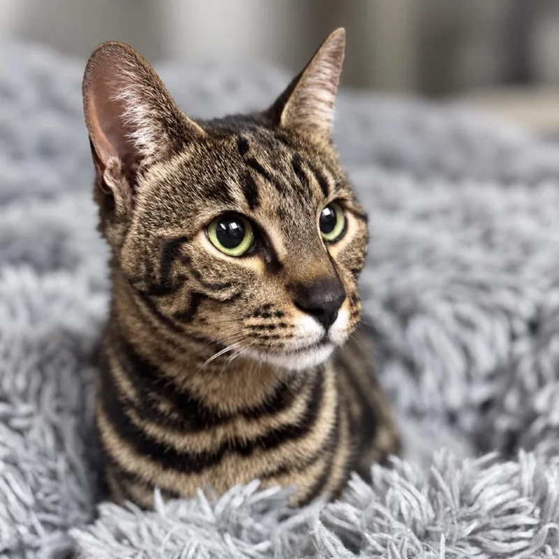 An adult small-sized female Brown / Chocolate Bengal cat named Xena for adoption in Brownsboro, AL
