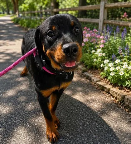 A baby large-sized male Rottweiler dog named Vegas for adoption in Malvern, PA