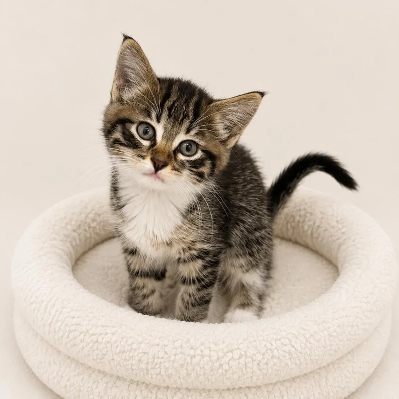 A baby small-sized male Brown / Chocolate Domestic Short Hair cat named Aiden for adoption in Redwood Falls, MN