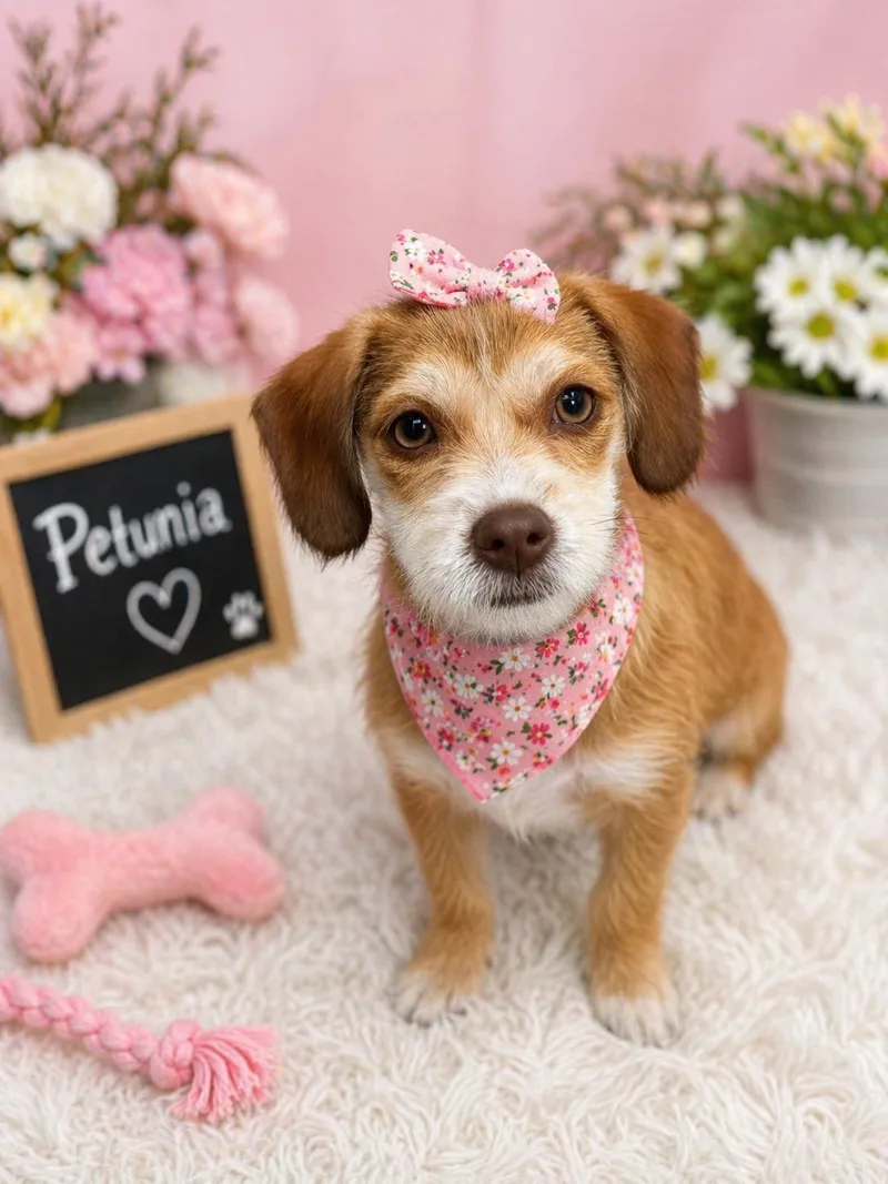 A baby small-sized female Poodle dog named Petunia for adoption in Copiague, NY