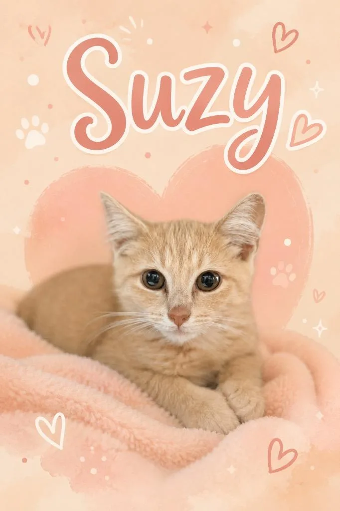 A baby small-sized female Domestic Short Hair cat named Suzy for adoption in East Ridge, TN