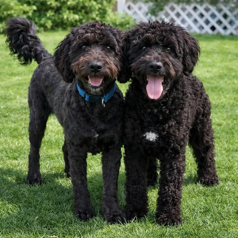 A young medium-sized male Black Wheaten Terrier dog named Corkie & Chester for adoption in Crown Point, IN