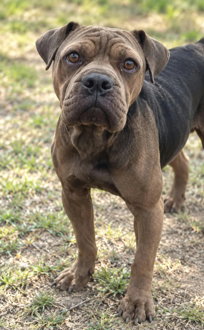 An adult medium-sized male Pit Bull Terrier dog named Peppercorn Gravy for adoption in Minneapolis, MN