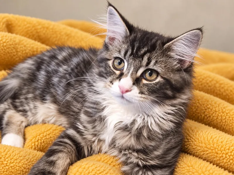 A young medium-sized male Domestic Long Hair cat named Beetle Bug for adoption in Carson City, NV