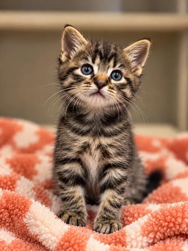 A baby small-sized female Domestic Short Hair cat named Becky for adoption in Lafayette, LA