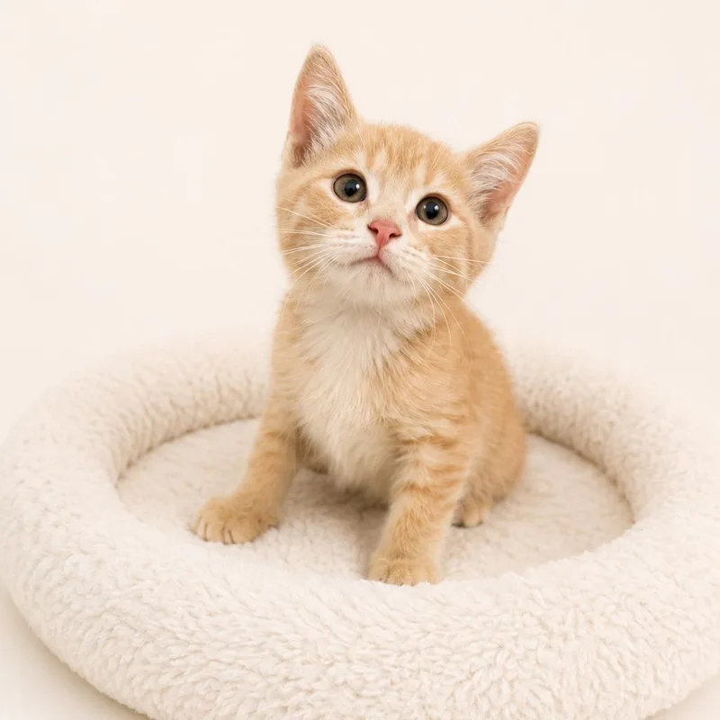 A baby small-sized male Orange / Red Domestic Short Hair cat named Charlie for adoption in Redwood Falls, MN