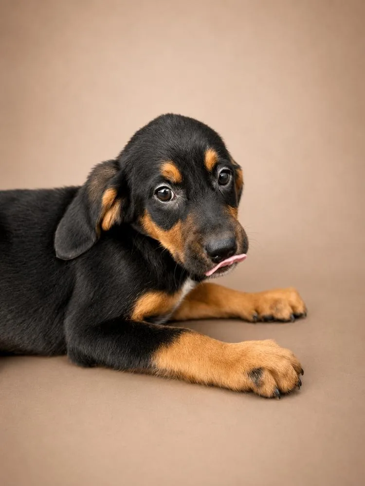 A young medium-sized male Black and Tan Coonhound dog named Waylon for adoption in Chuckey, TN