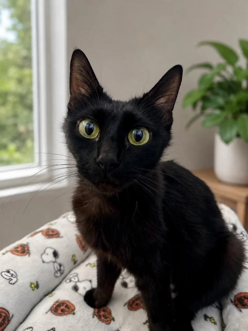A baby medium-sized female Domestic Short Hair cat named Riley for adoption in Coachella, CA