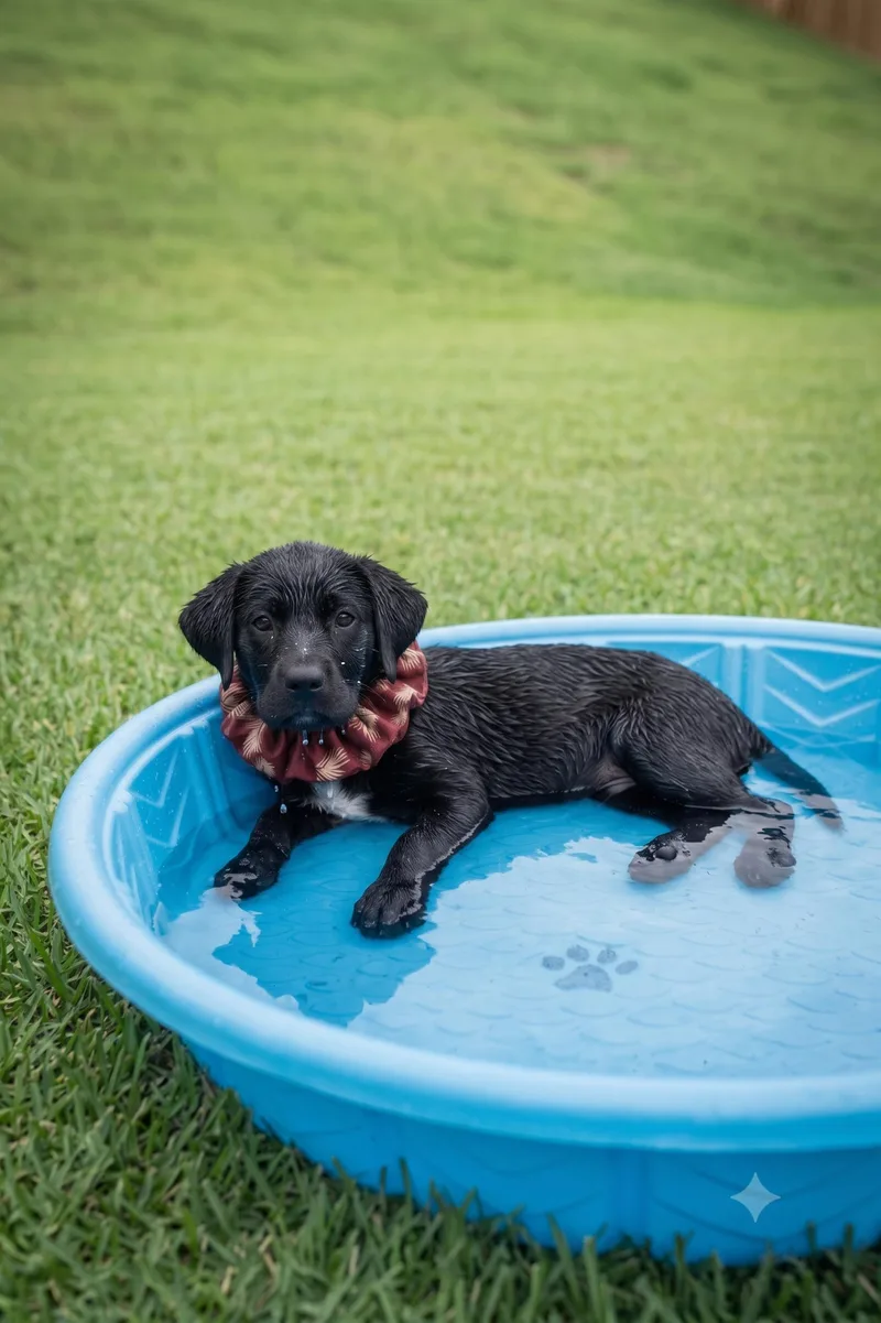 A baby medium-sized male Black Labrador Retriever dog named Tango for adoption in Crown Point, IN
