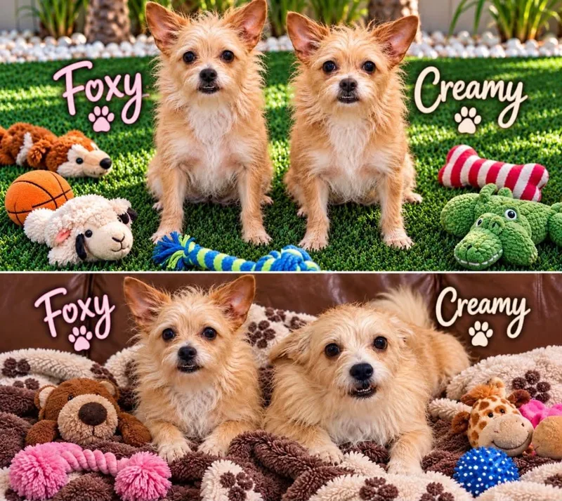An adult small-sized female Chihuahua dog named Foxy and Creamy for adoption in Cape Coral, FL