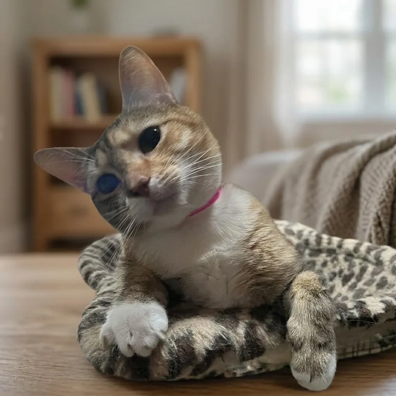 A young medium-sized female Calico cat named Josie for adoption in Danbury, CT
