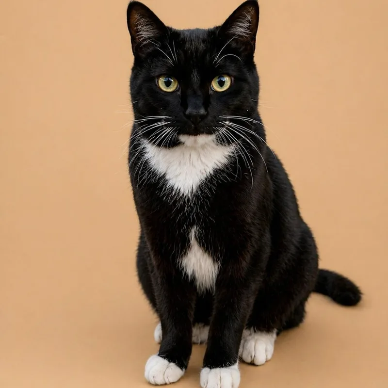 An adult small-sized male Black Domestic Short Hair cat named AffoGato for adoption in Austin, TX