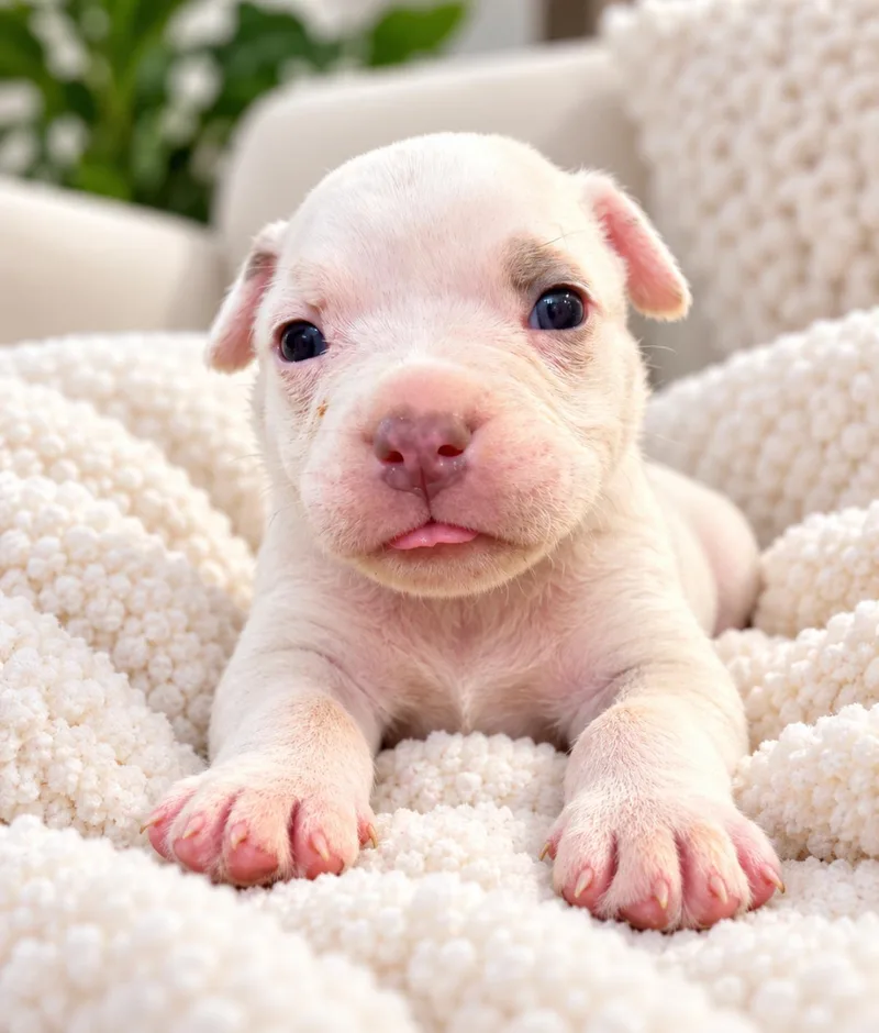 A baby medium-sized female English Bulldog dog named Aloutte for adoption in Corona, CA