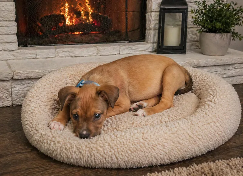 A baby small-sized male Mixed Breed dog named Arlo for adoption in Flintstone, GA