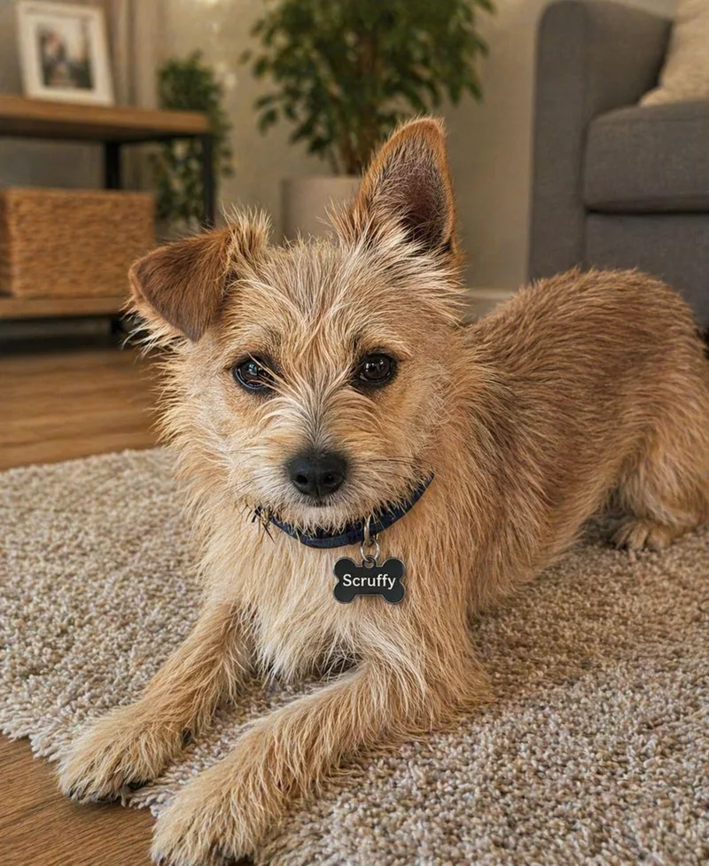 An adult small-sized male Cairn Terrier dog named Scruffy for adoption in Grand Prairie, TX