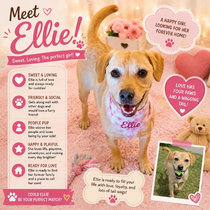 A young medium-sized female Yellow / Tan / Blond / Fawn Cattle Dog dog named Ellie for adoption in Waldorf, MD