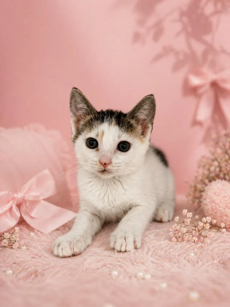 A baby medium-sized female Domestic Short Hair cat named Azalea for adoption in East Ridge, TN