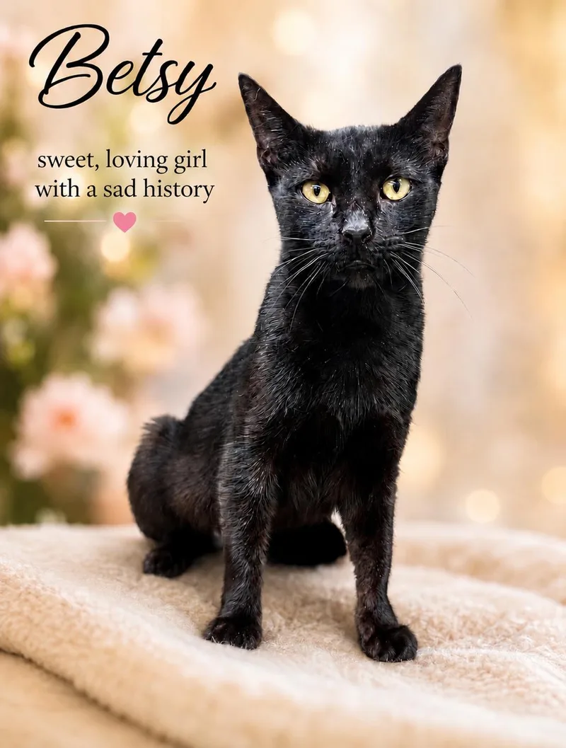 A young medium-sized female Domestic Short Hair cat named BetsyWillow Grove for adoption in Greenville, DE