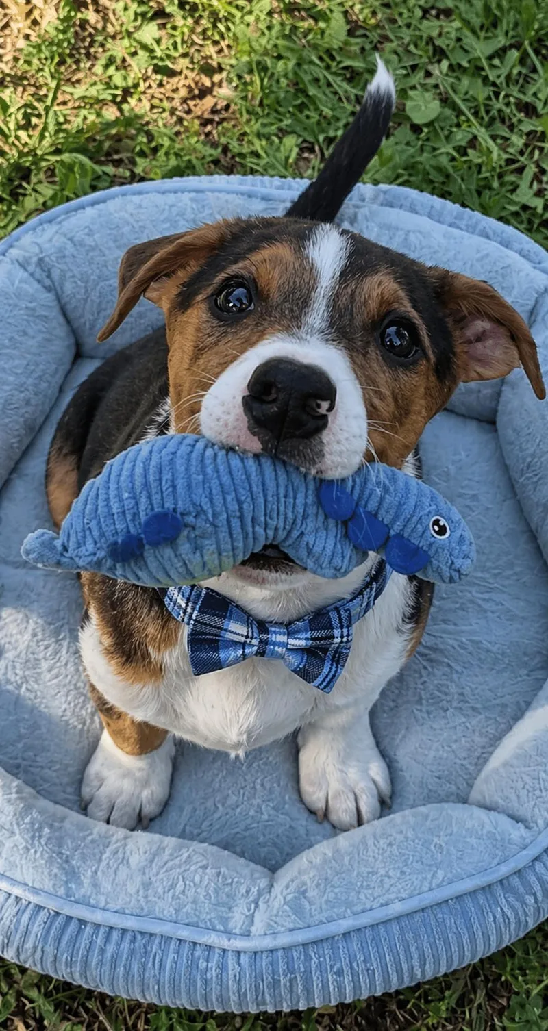 A baby medium-sized male Beagle dog named Cosmic for adoption in Mount Laurel, NJ