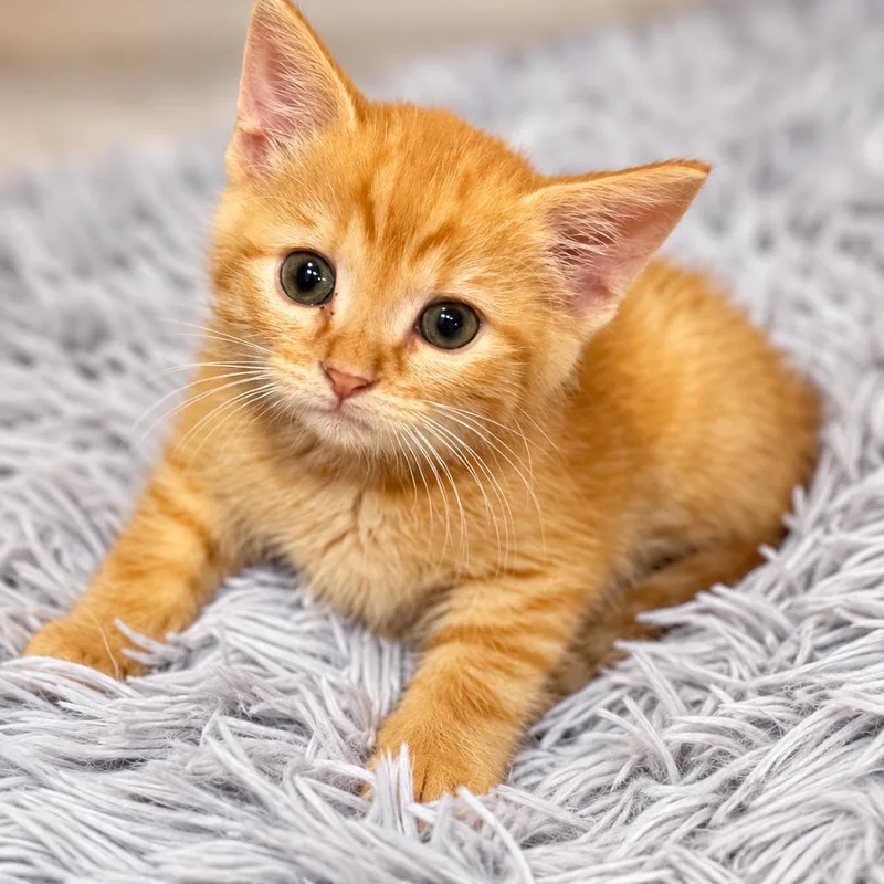 A baby small-sized male Orange / Red Domestic Short Hair cat named Maple for adoption in Silver Spring, MD