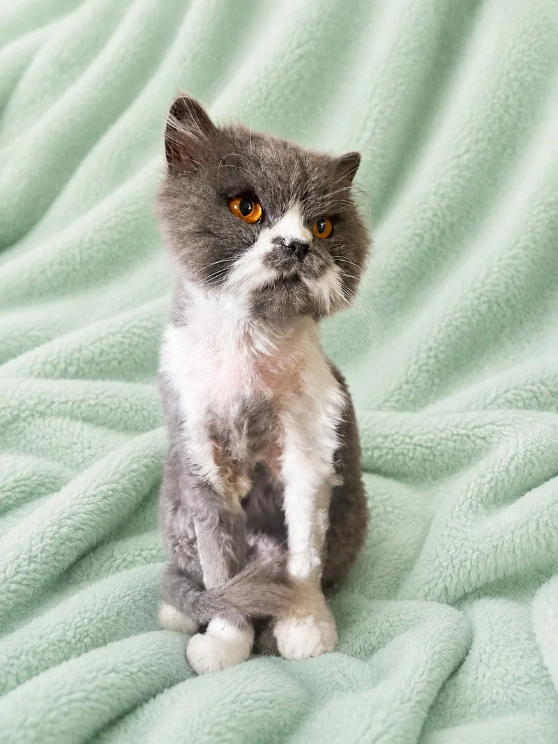 A young medium-sized male Gray & White Persian cat named Winston for adoption in Copley, OH